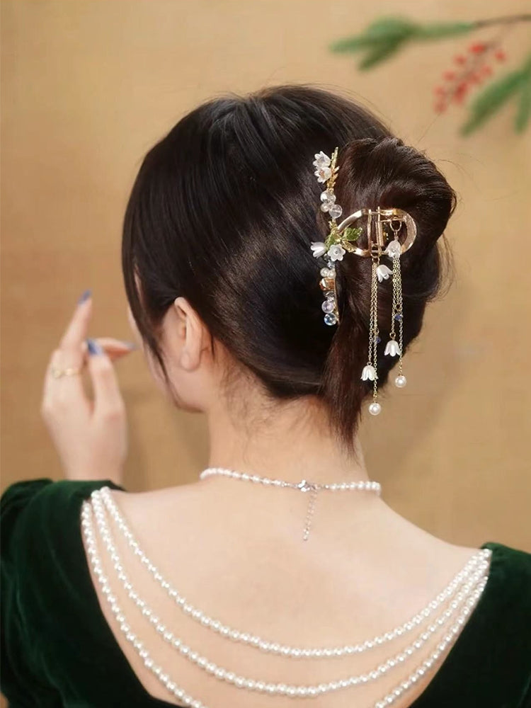 Shark Clip Hairpin Grabber Large Hairpin Tassel Hair Accessory