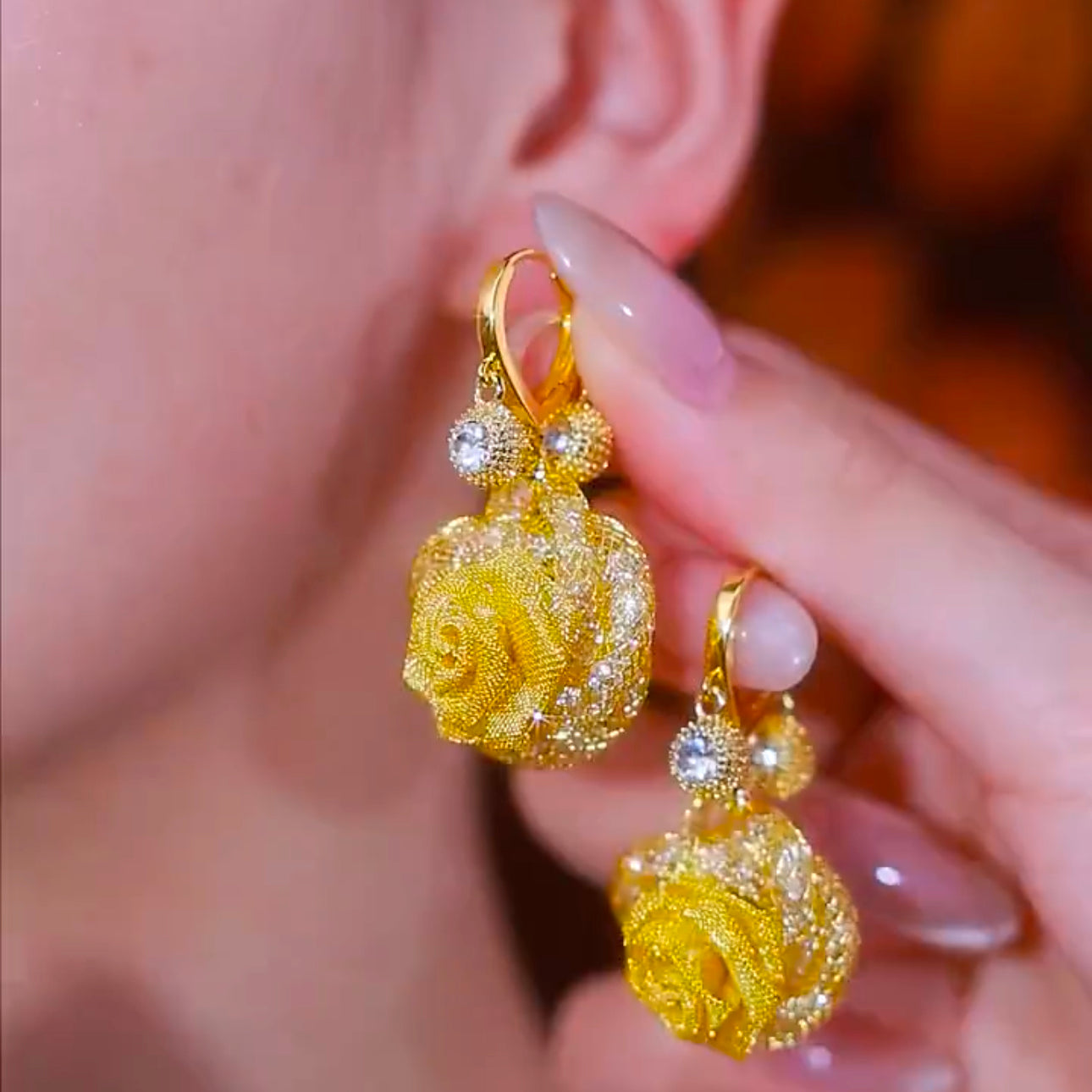 Fashionable And Versatile Rose Earrings For Women