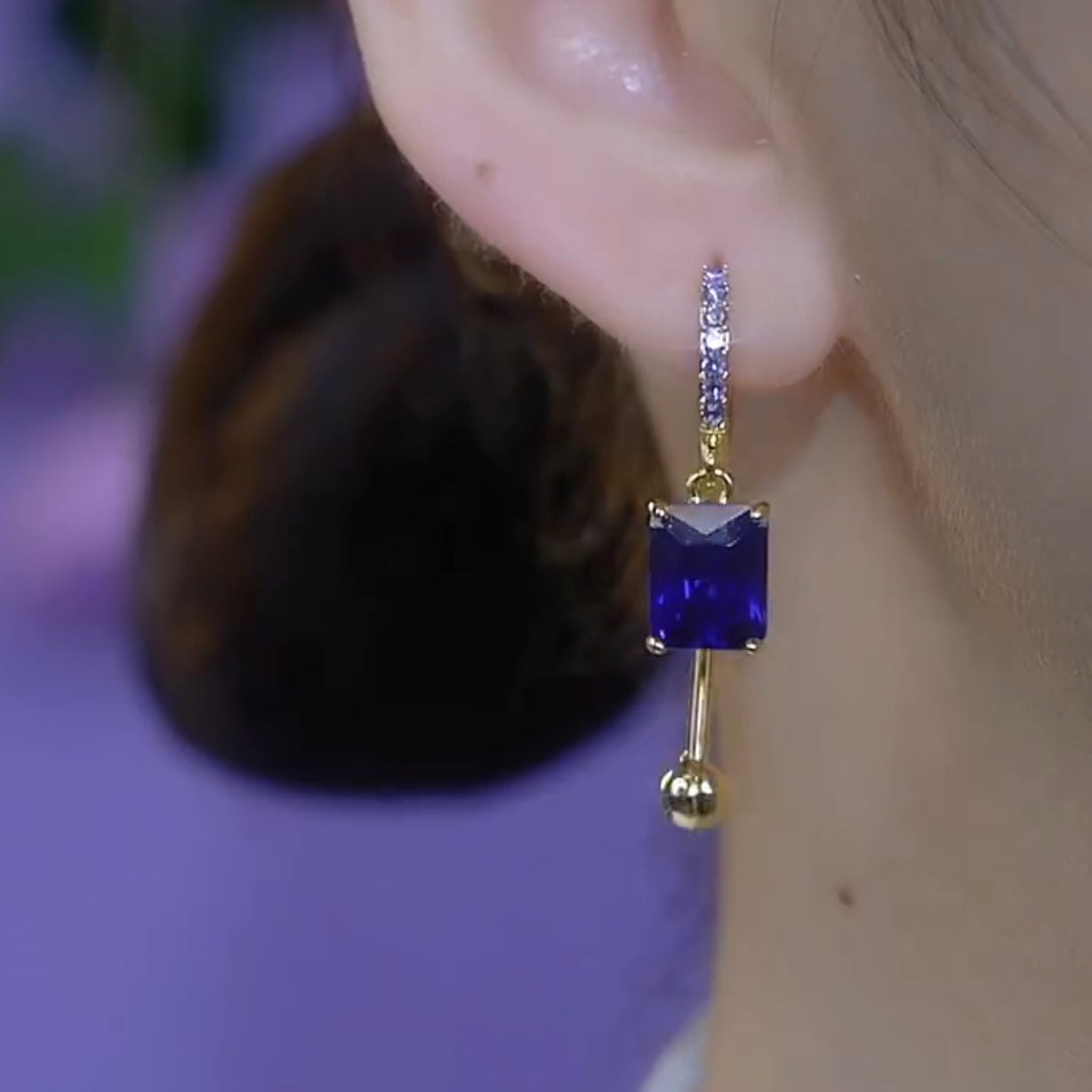 Women'S Elegant Earrings With Micro-Diamond Balls