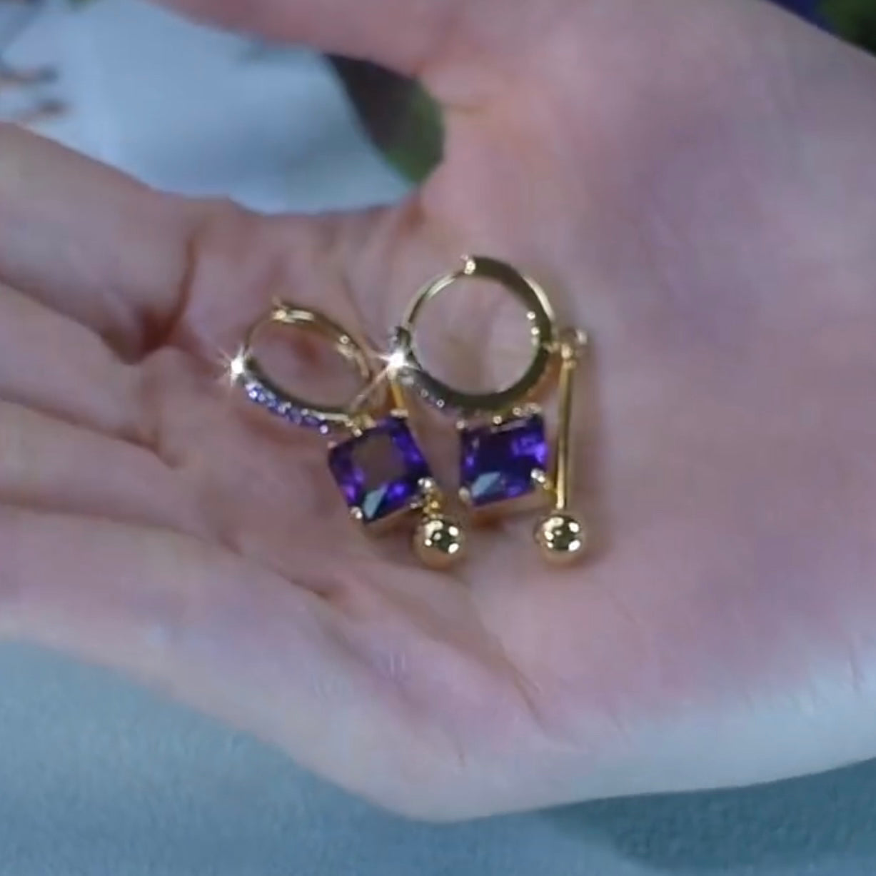 Women'S Elegant Earrings With Micro-Diamond Balls