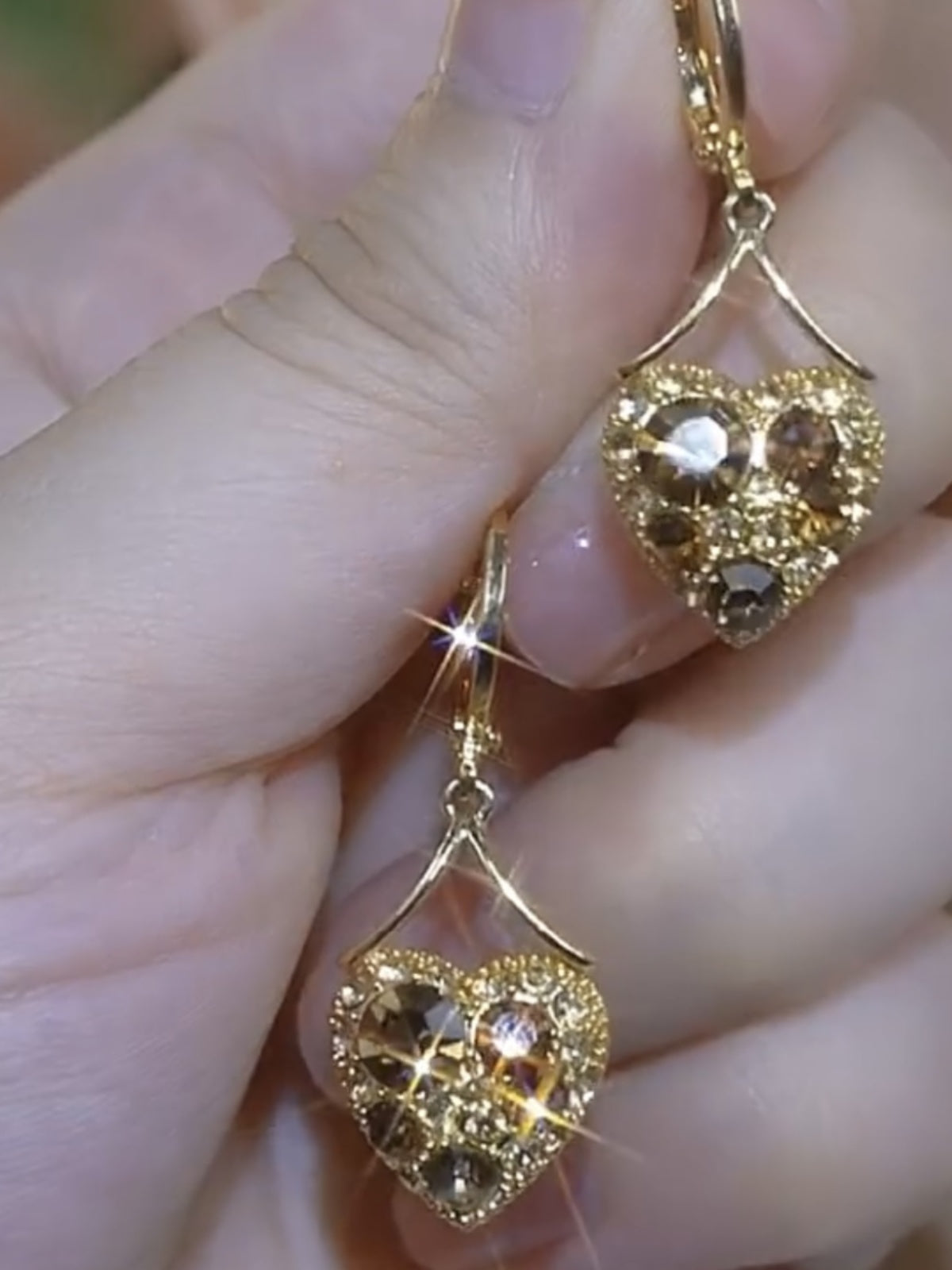 Pendientes de corazón de melocotón dulces y exquisitos de moda temperamental