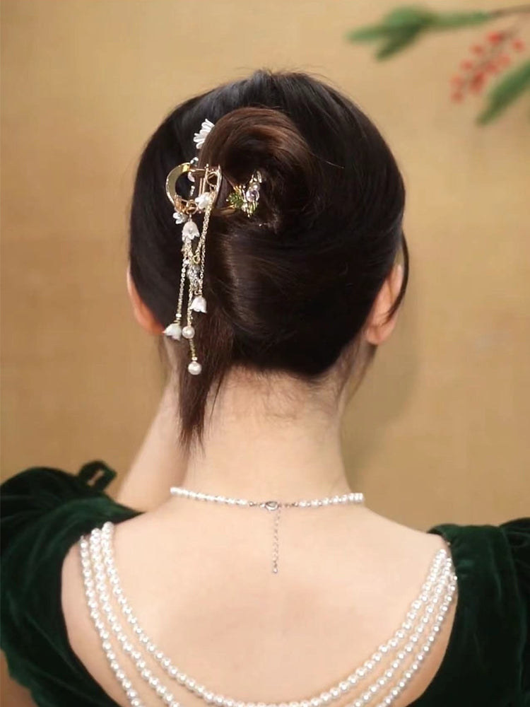 Shark Clip Hairpin Grabber Large Hairpin Tassel Hair Accessory