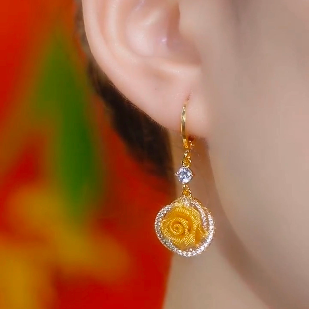 Fashionable and Versatile Rose Earrings For Women