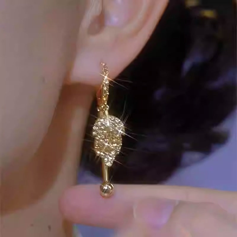 New Fashion Full Diamond Super Sparkling Earrings