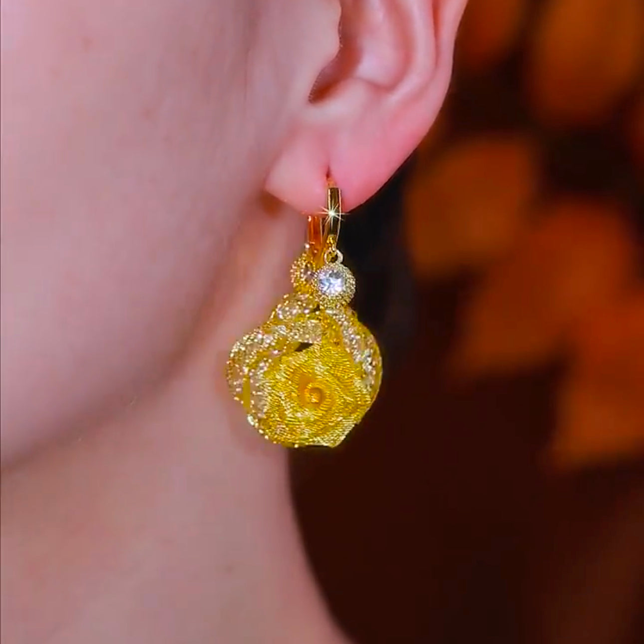 Fashionable And Versatile Rose Earrings For Women