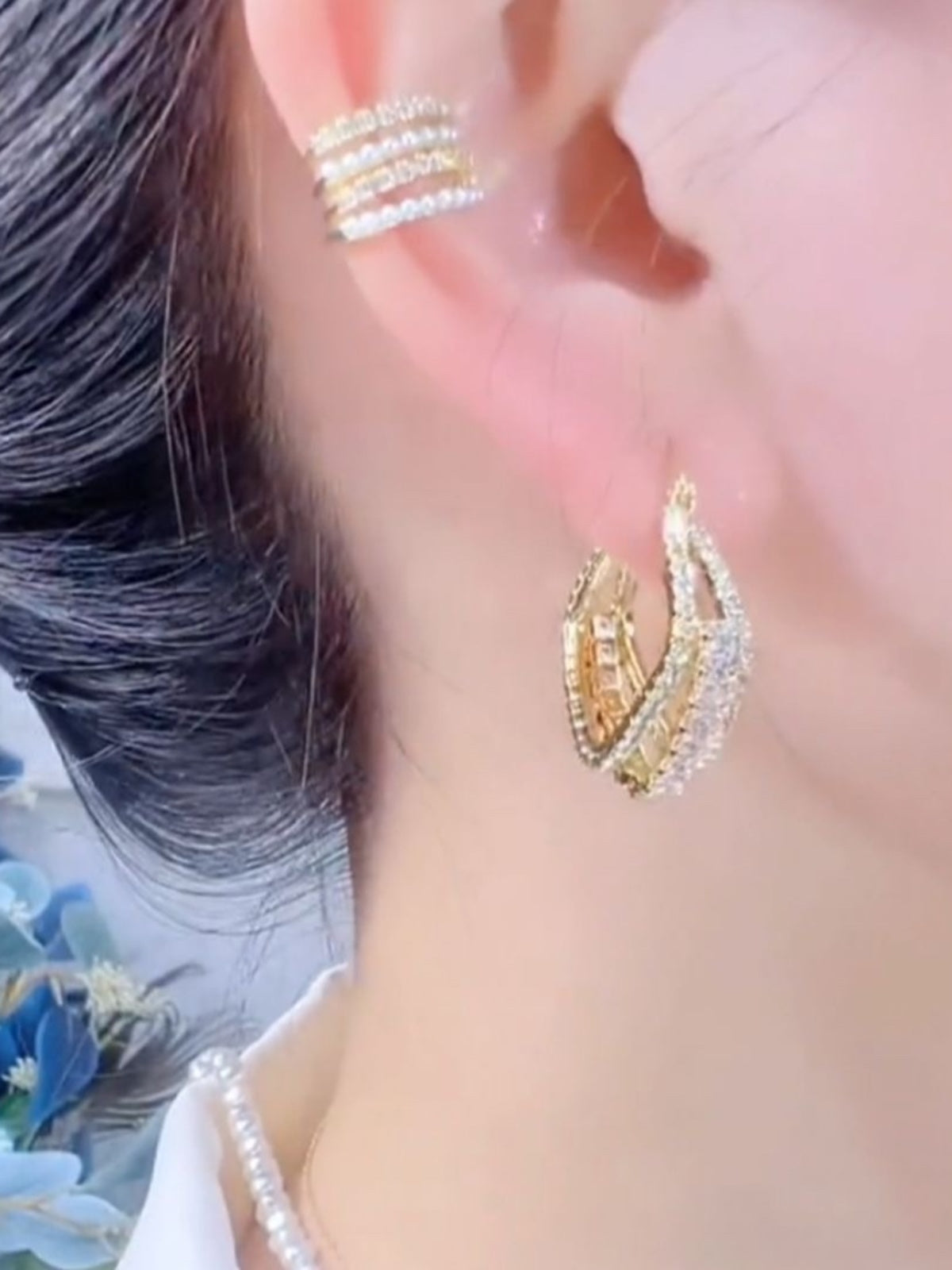 Super Sparkling Zirconia Geometric Square Earrings