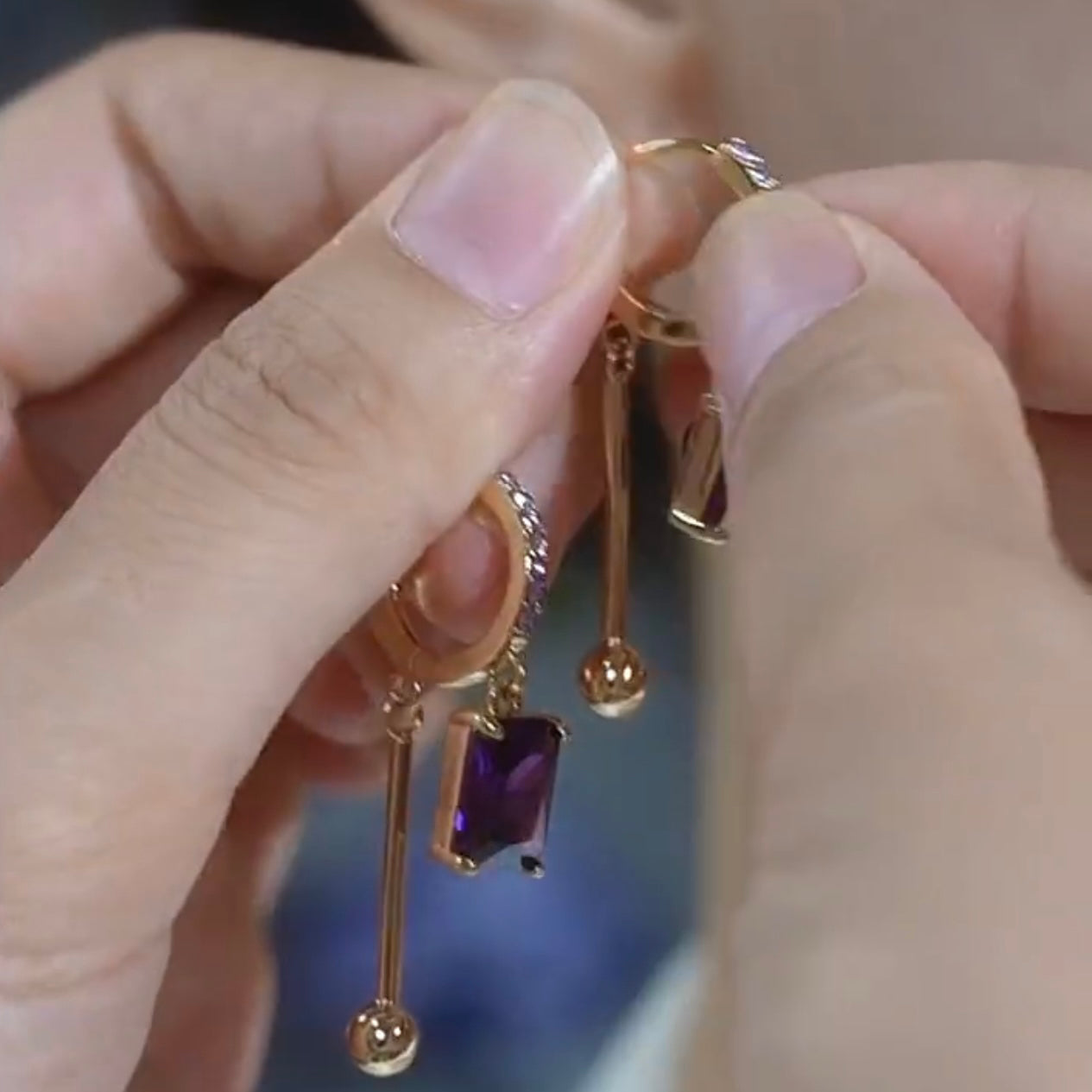 Women'S Elegant Earrings With Micro-Diamond Balls