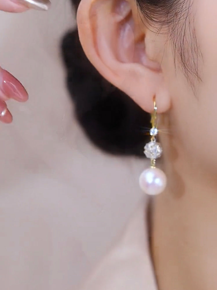 Design Elegant Temperament Pearl Earrings Women's Accessories