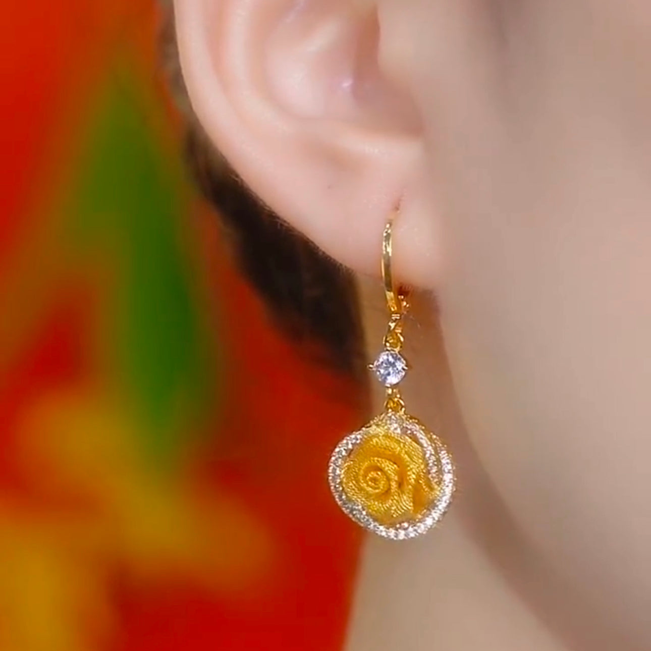 Fashionable and Versatile Rose Earrings For Women