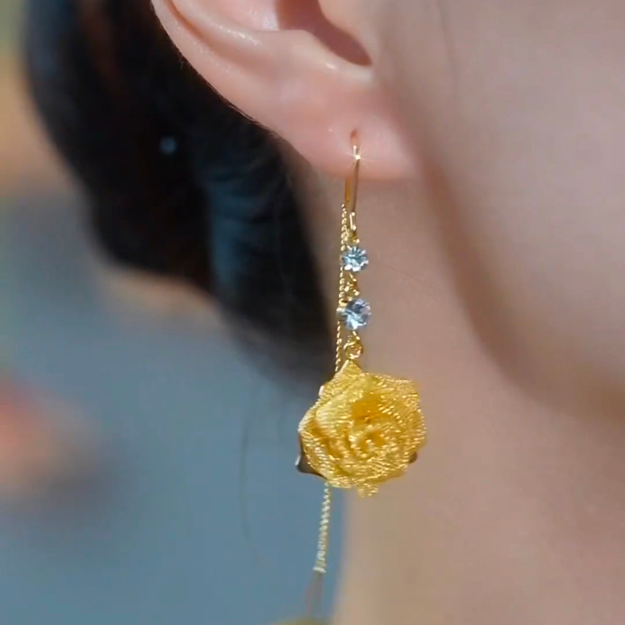 Fashionable And Versatile Rose Earrings For Women