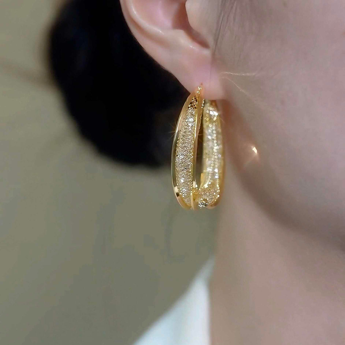 S925 Silver Cross-Mesh Hoop Earrings – Vintage-Inspired Elegant Statement Jewelry for Women