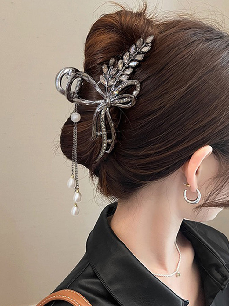 Wheat Ear Tassel Clip Shark Clip Hairpin Female Back Head Clip Headwear