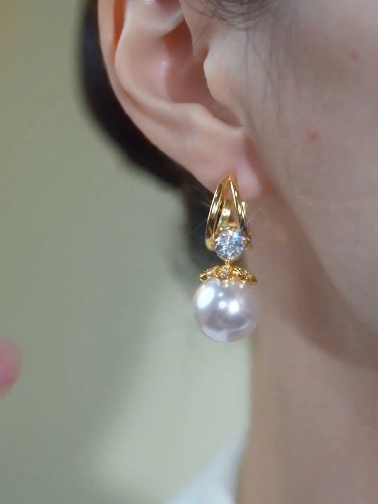 Fashionable All-Match French Pearl Earrings For Women 925 Silver Needle Earrings