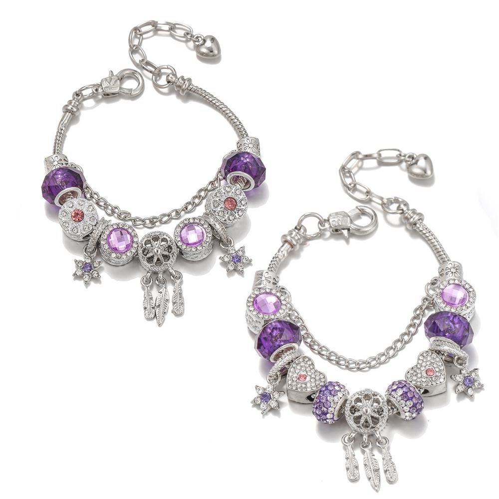 Purple Dream Catcher Bracelet Christmas Jewelry Gift