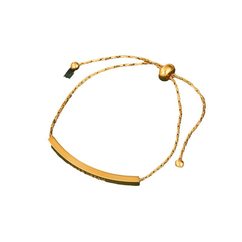 Design Titanium Steel Non-fading Bracelet Adjustable Pull-out Hand Jewelry