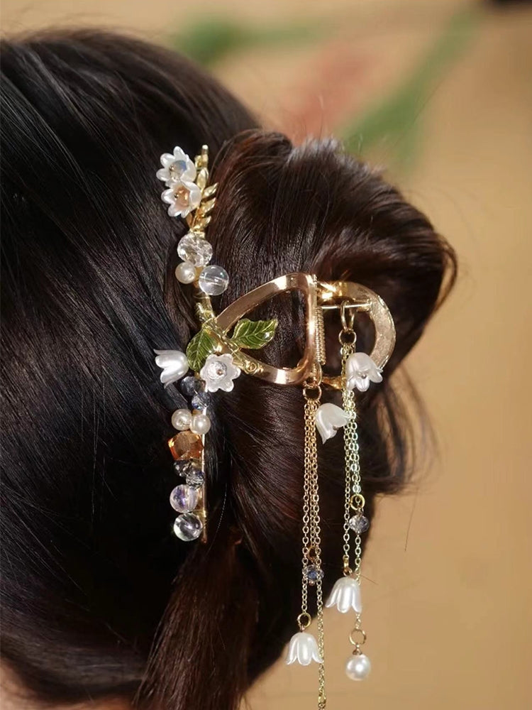 Shark Clip Hairpin Grabber Large Hairpin Tassel Hair Accessory