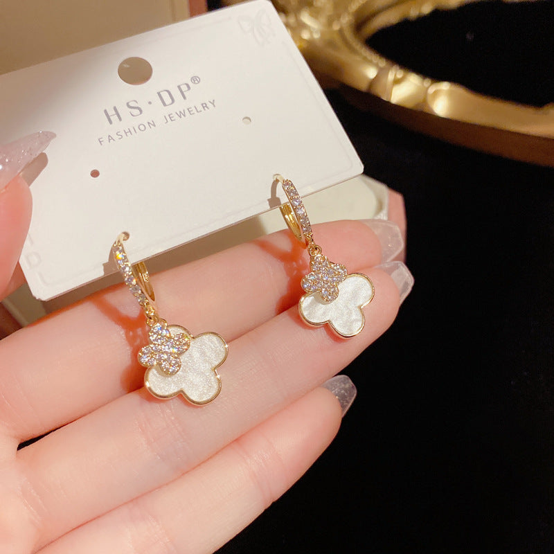 Four-Leaf Flower Earrings Exquisite Design Elegant Earrings For Women
