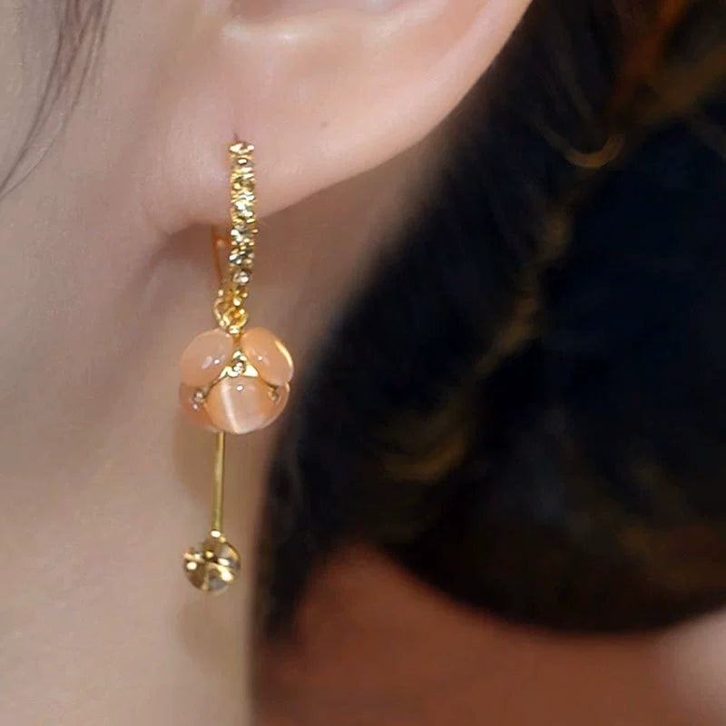 New Diamond Ball Long French Tassel Earrings for Women