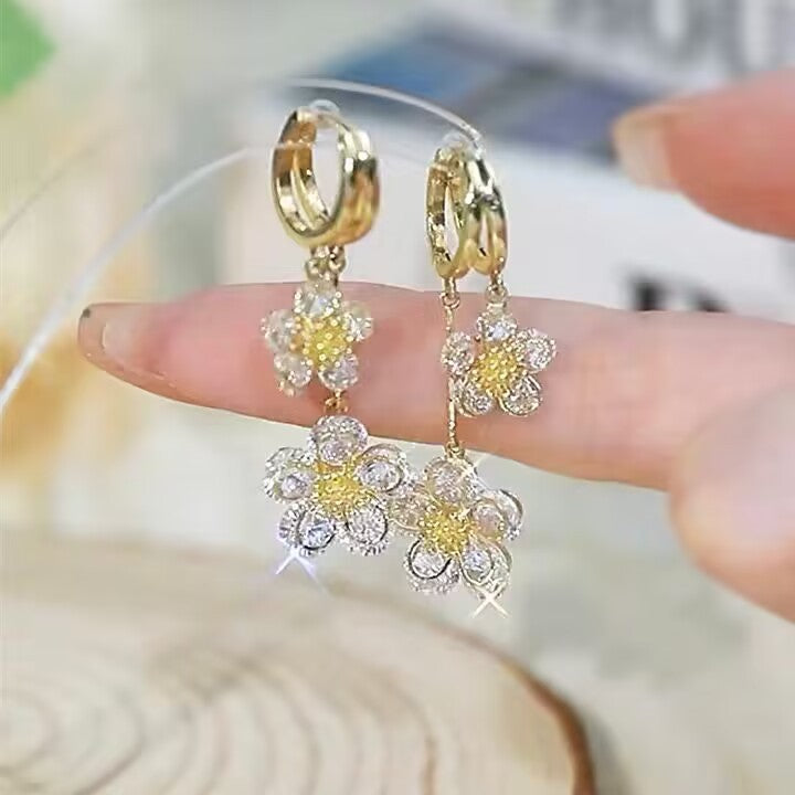 Exquisite Super Fairy Flower Earrings Elegant And Versatile Earrings