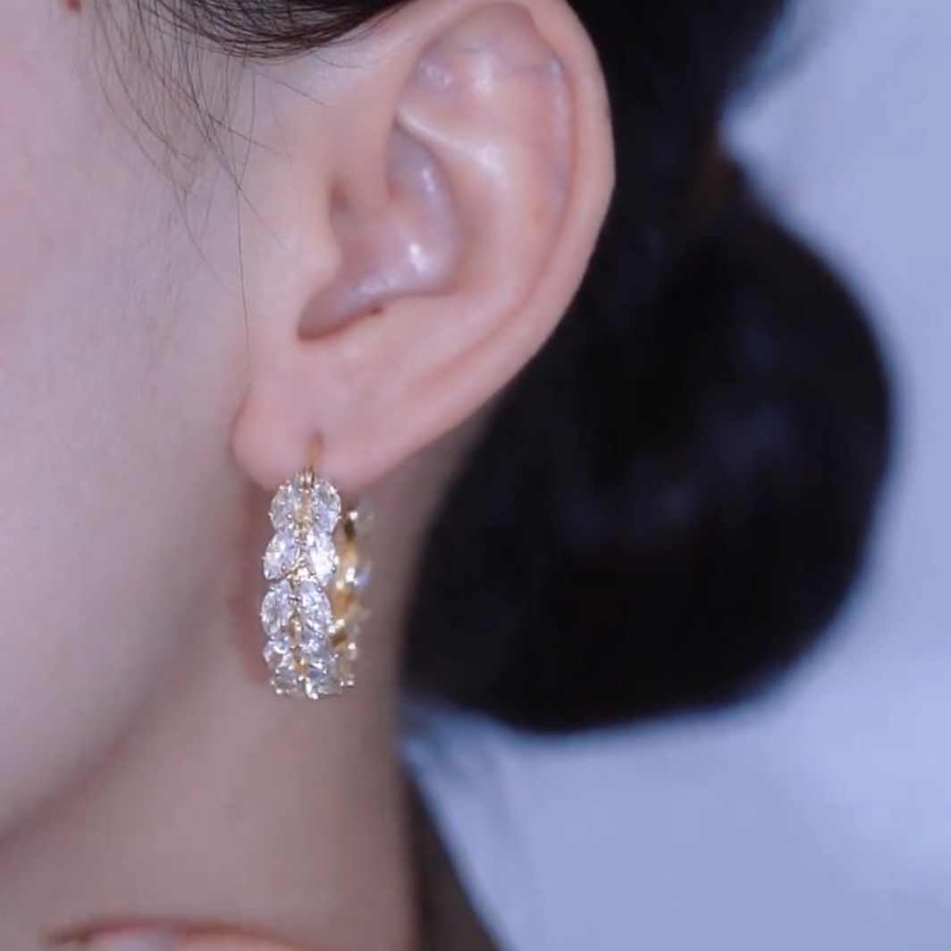 Light Luxury Wheat Ear Niche Versatile Earrings