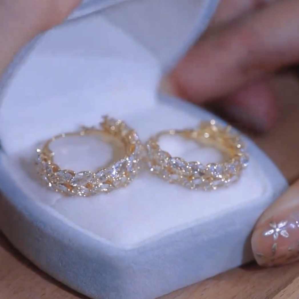 Light Luxury Wheat Ear Niche Versatile Earrings