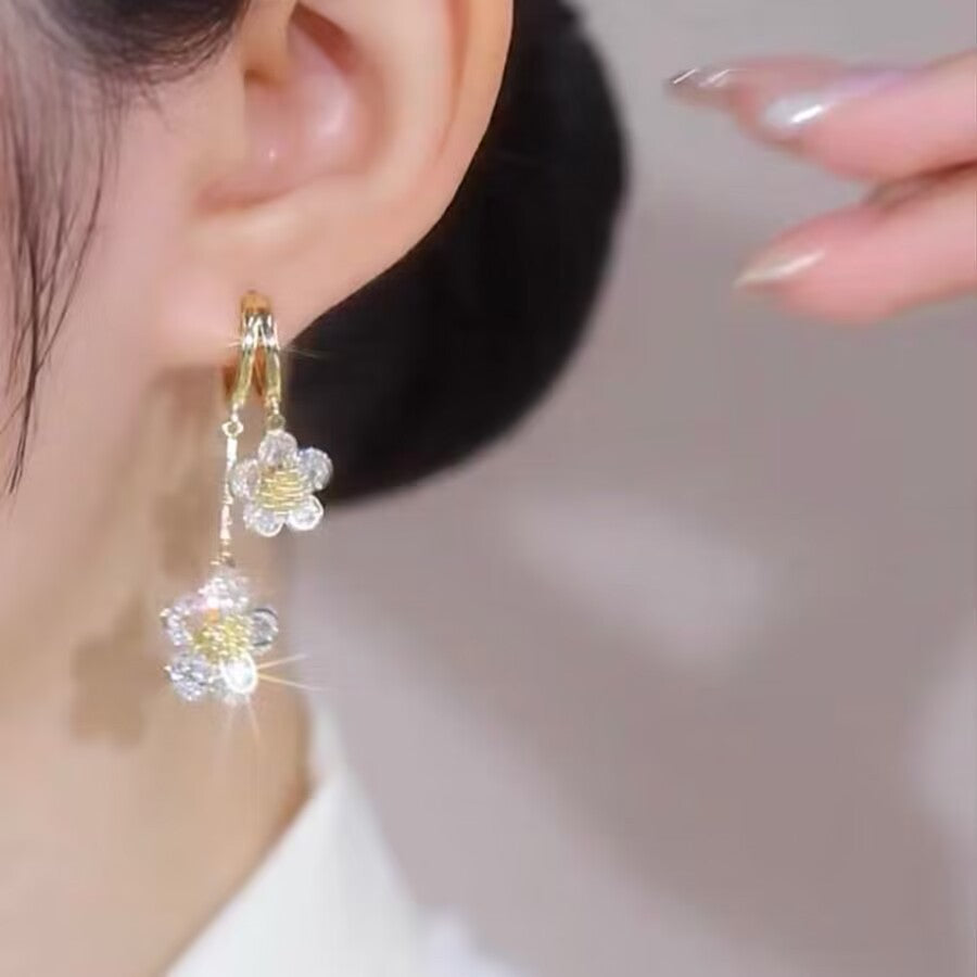 Exquisite Super Fairy Flower Earrings Elegant And Versatile Earrings