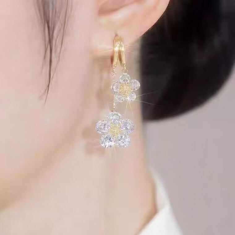 Exquisite Super Fairy Flower Earrings Elegant And Versatile Earrings