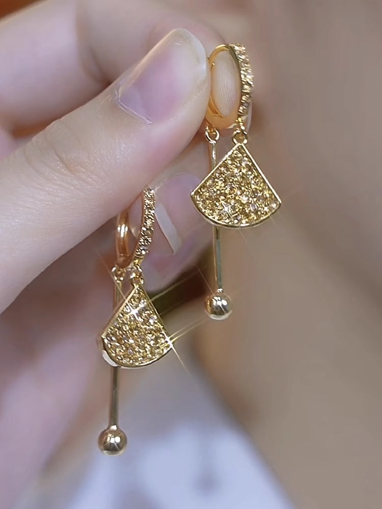 Diamond-Shaped Earrings, Light Luxury Women’s Accessories