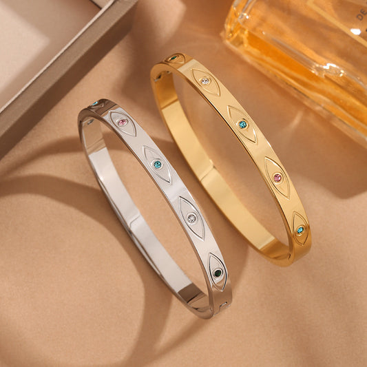 Devil's Eye Simple Personality Temperament Trendy Color Diamond Bracelet