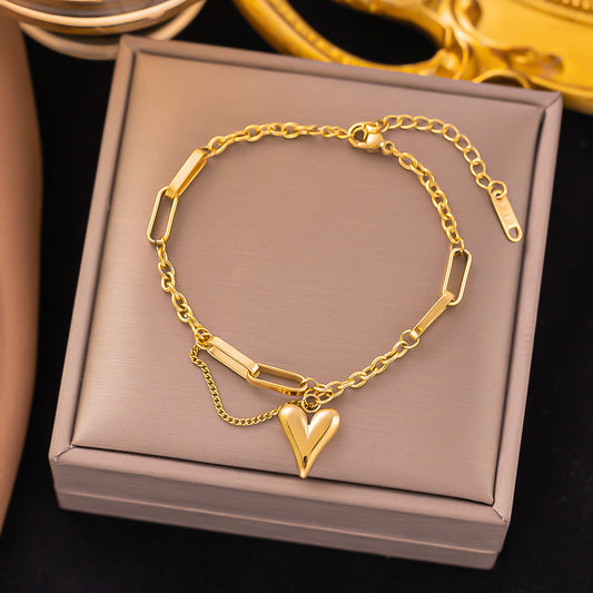 Women's Stylish And Simple Love Heart-Shaped Bracelet