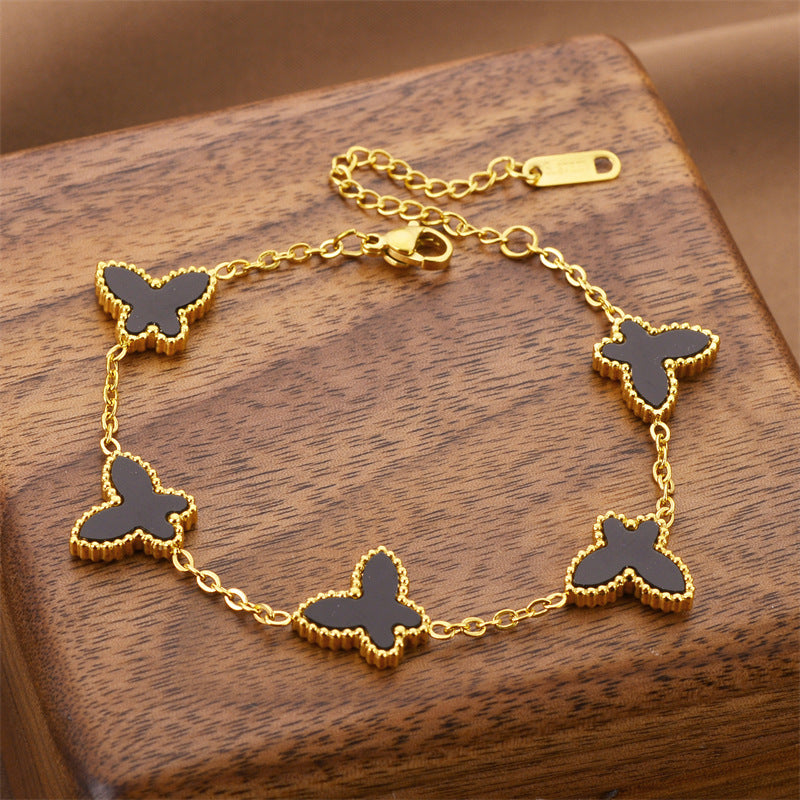 18k Gold Bracelet Butterfly Bracelet Women's Jewelry