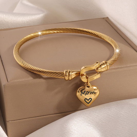 Mom Word Love Bracelet Personality Exquisite Non-Fading Women's Accessories