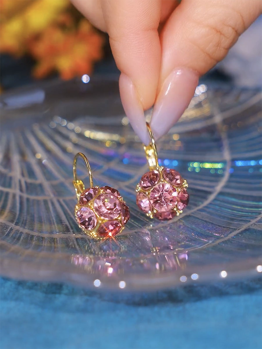 Pendientes de circonita morada de lujo con luz superbrillante, diseño femenino, accesorios de moda