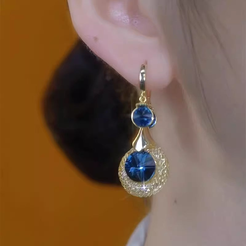 New High-End Luxury Fashion Crystal Earrings Women'S Accessories