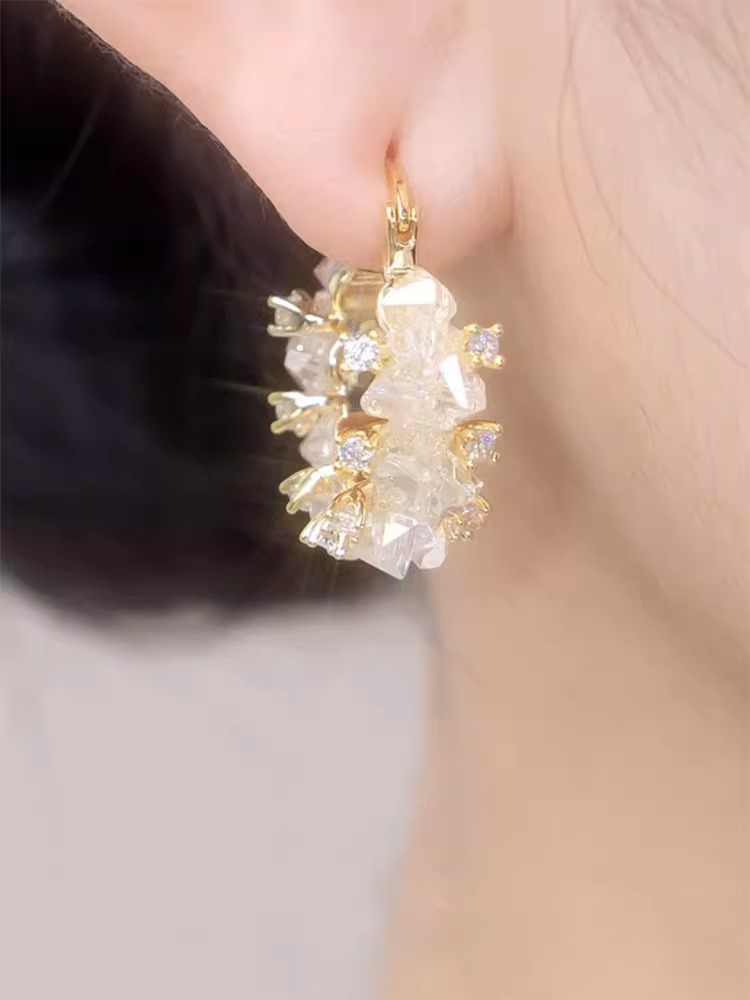 Bingluo Crystal Earrings Women's Accessories