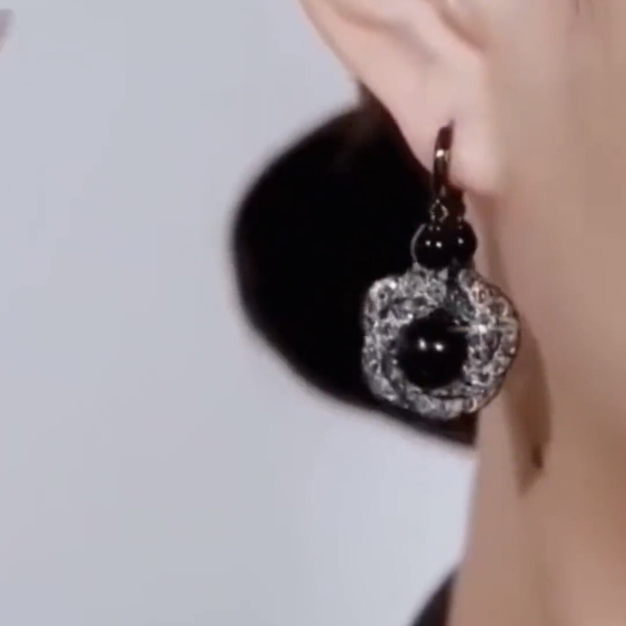 The Enchanting Black Flower Earrings Exude Sophistication