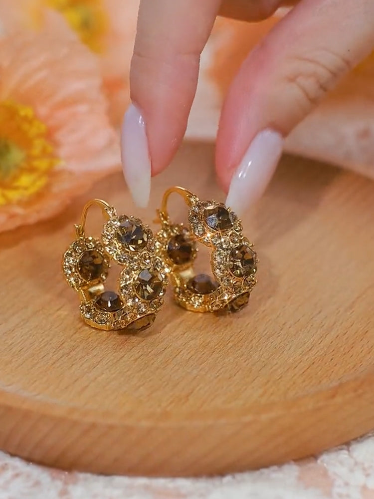 Pendientes de aguja de plata S925 Pendientes de diamantes de moda