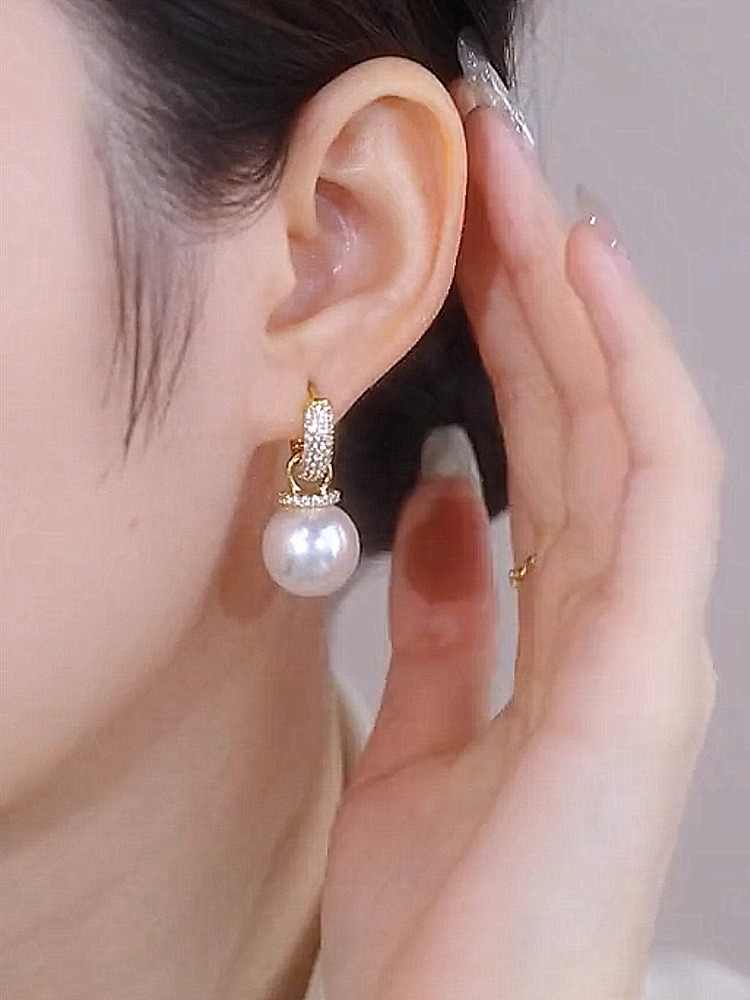 Zircon Pearl Earrings for Women Accessories