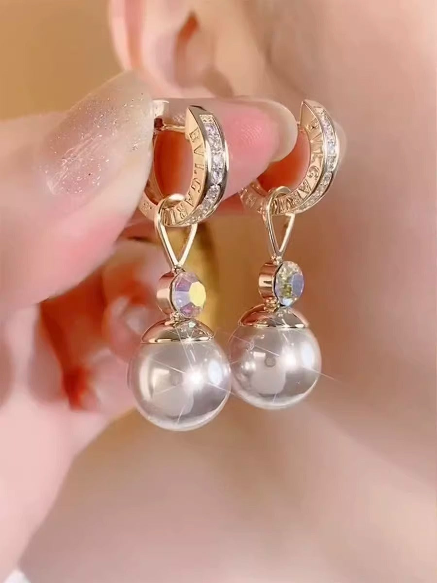 Temperament Pearl Pendant Earrings Women'S Accessories