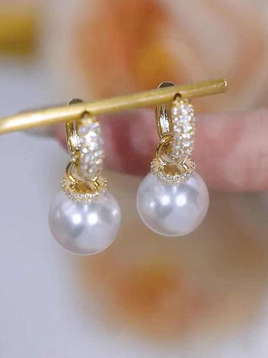 Zircon Pearl Earrings for Women Accessories