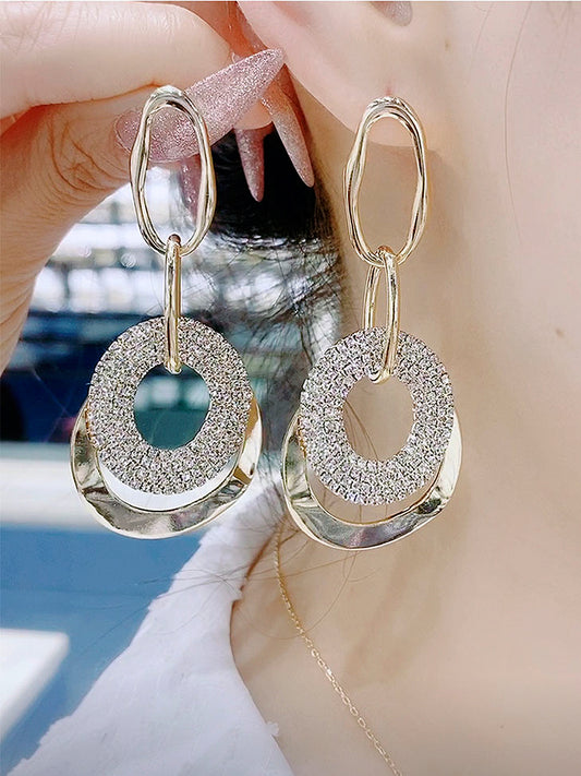 Elegantes pendientes personalizados con forma de aguja en plata de ley