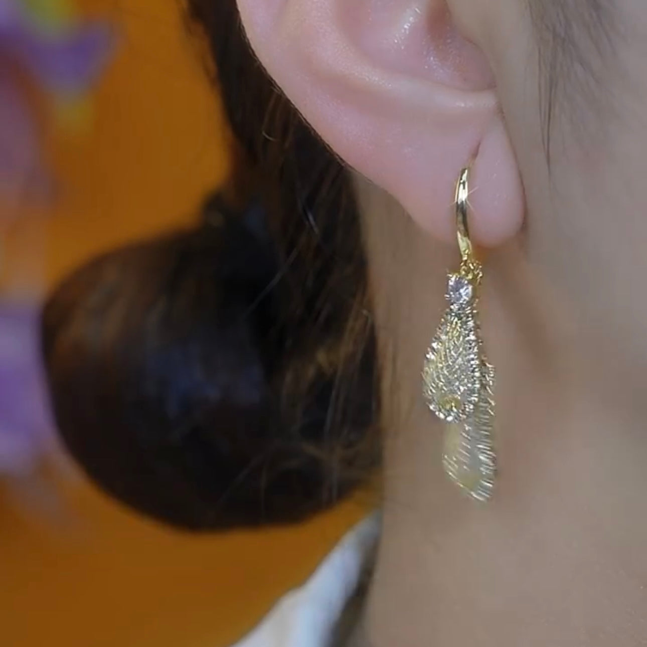 18K Gold Niche Design Fashion Earrings Women's Accessories