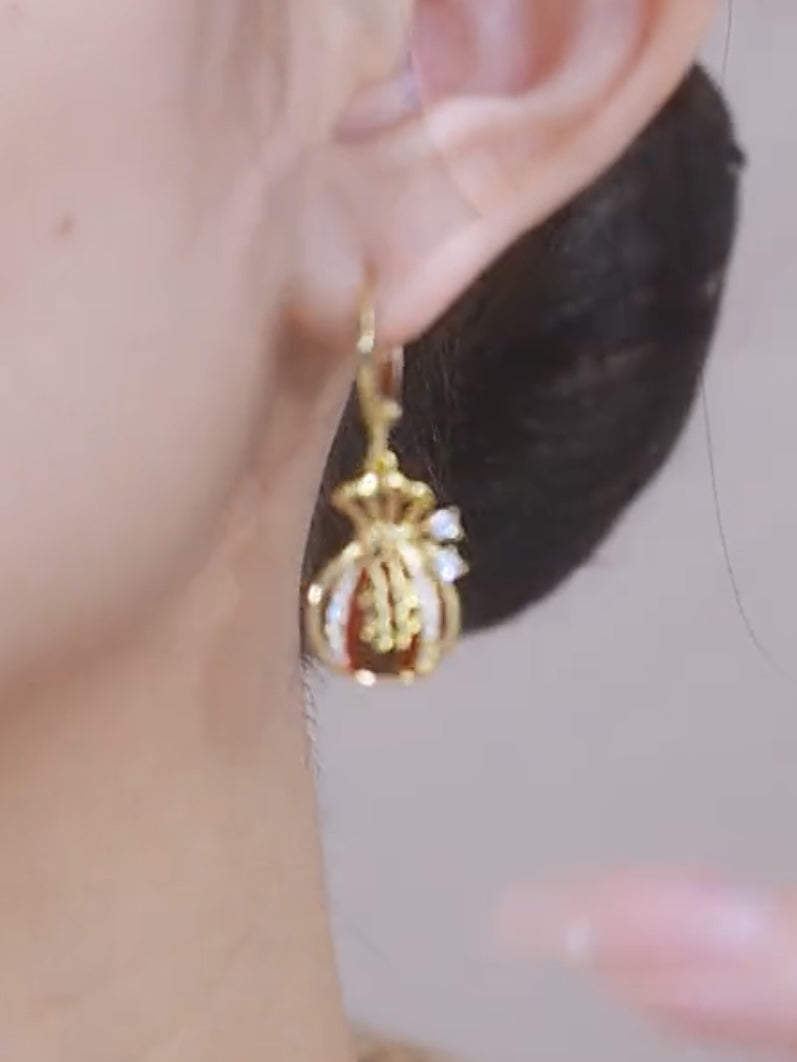 Nuevos pendientes de bolsa de dinero con forma de ojo de gato Pendientes con personalidad para mujer