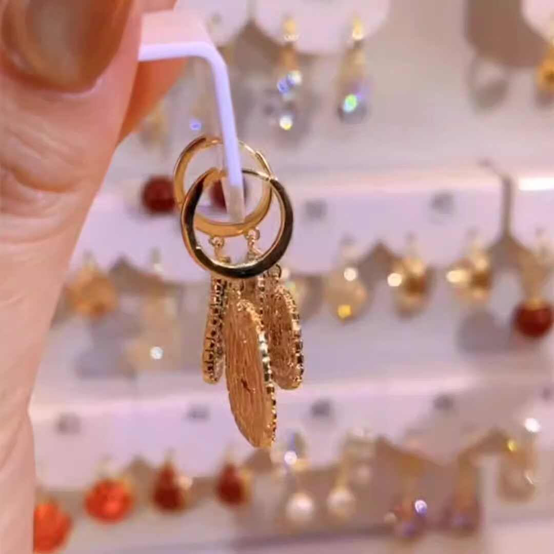 Elegant and Stylish Full Diamond Pendant Earrings for Women