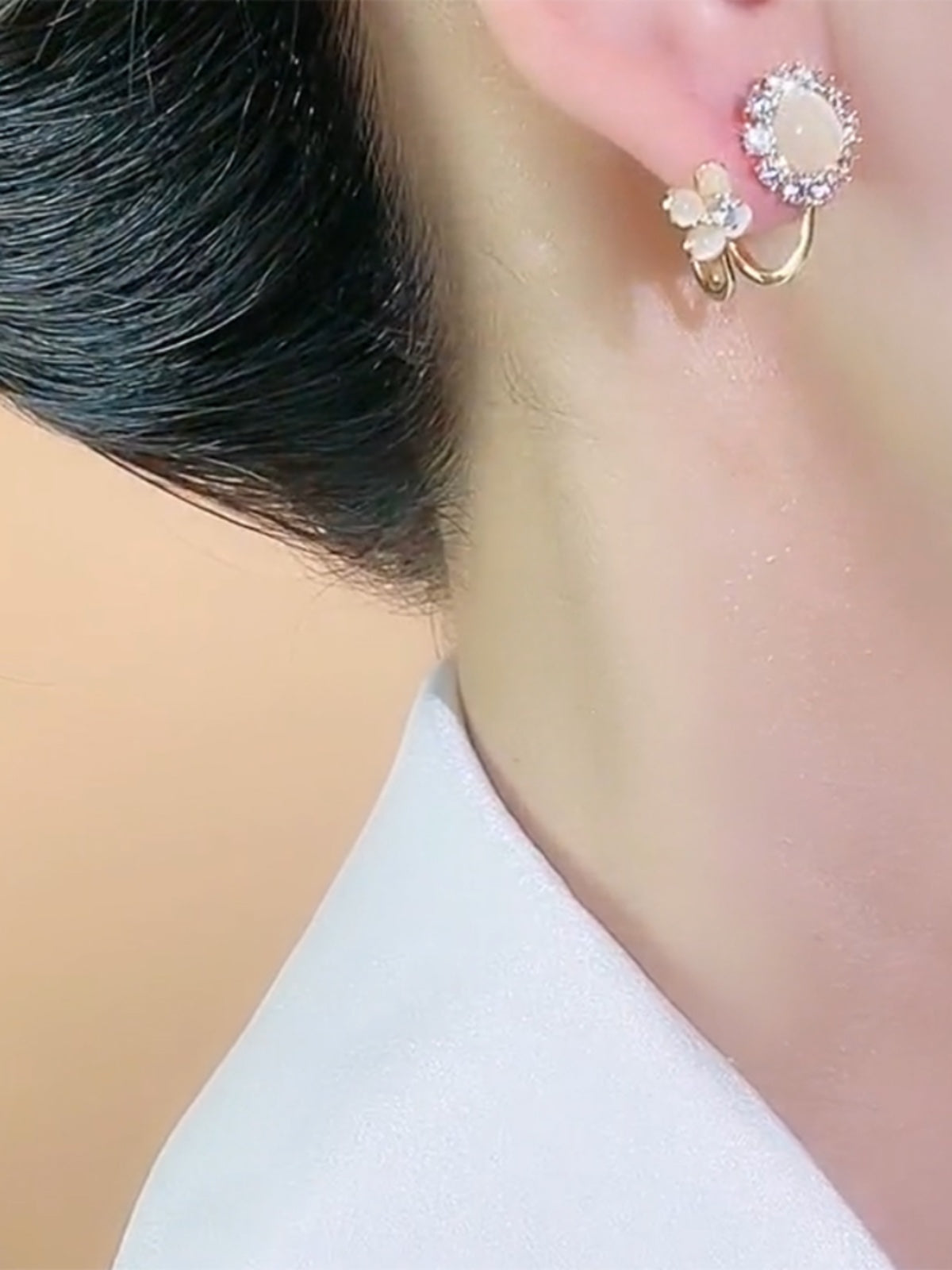 Light Luxury Fashionable And High-end Flower Earrings