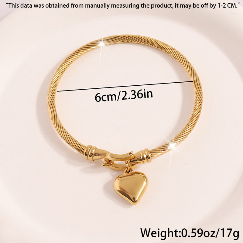 Nueva pulsera de moda con forma de herradura y gancho de acero de titanio, accesorios de amor para mujer