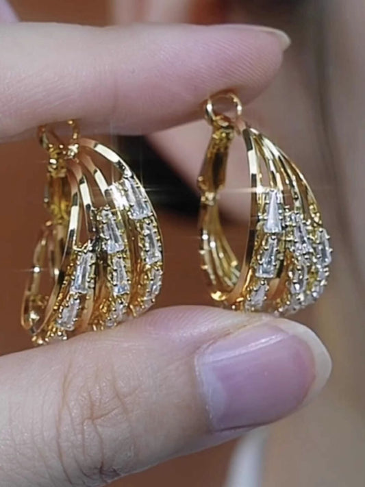 Three Lives Three Worlds Diamond Earrings Women's Accessories