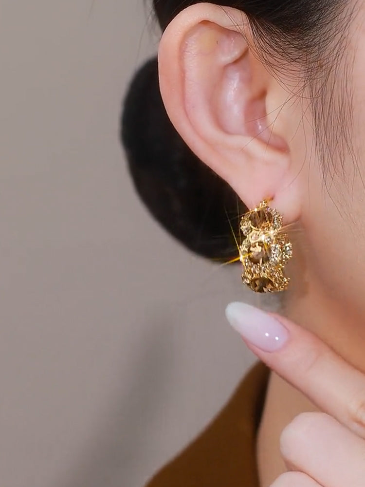Pendientes de aguja de plata S925 Pendientes de diamantes de moda