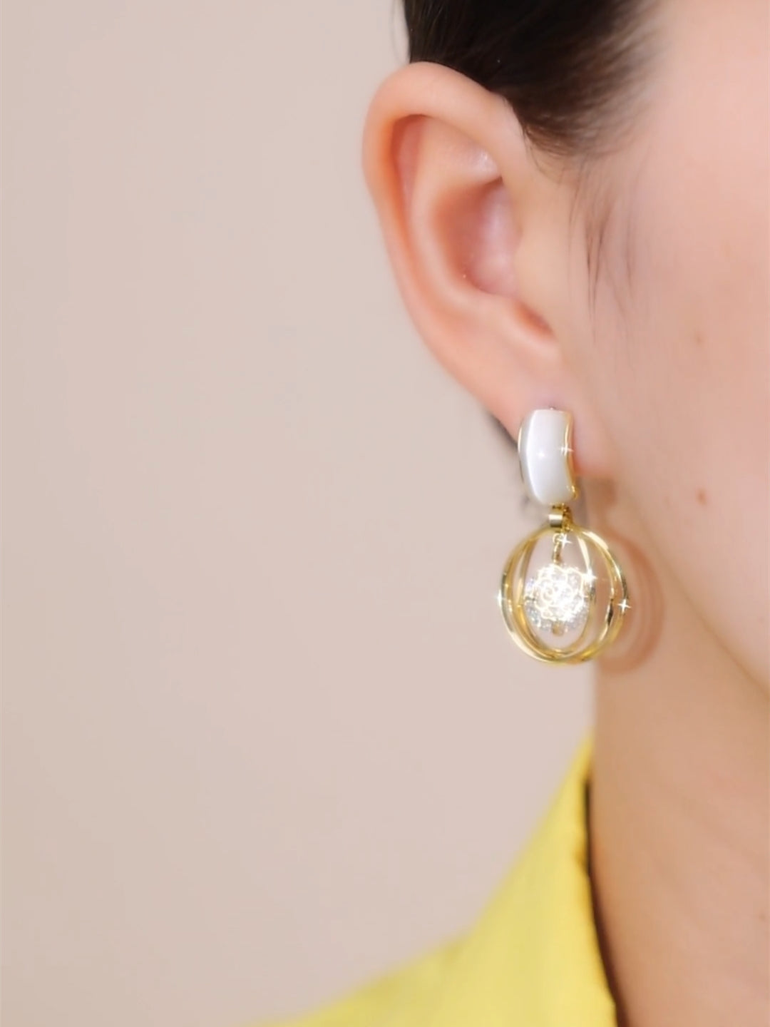 Pendientes de aro con piedra de ojo de gato Accesorios para mujer