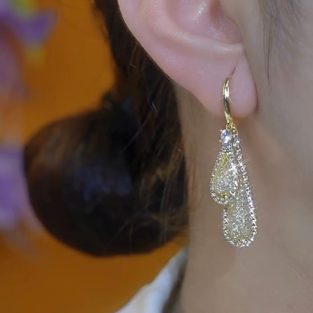 18K Gold Niche Design Fashion Earrings Women's Accessories